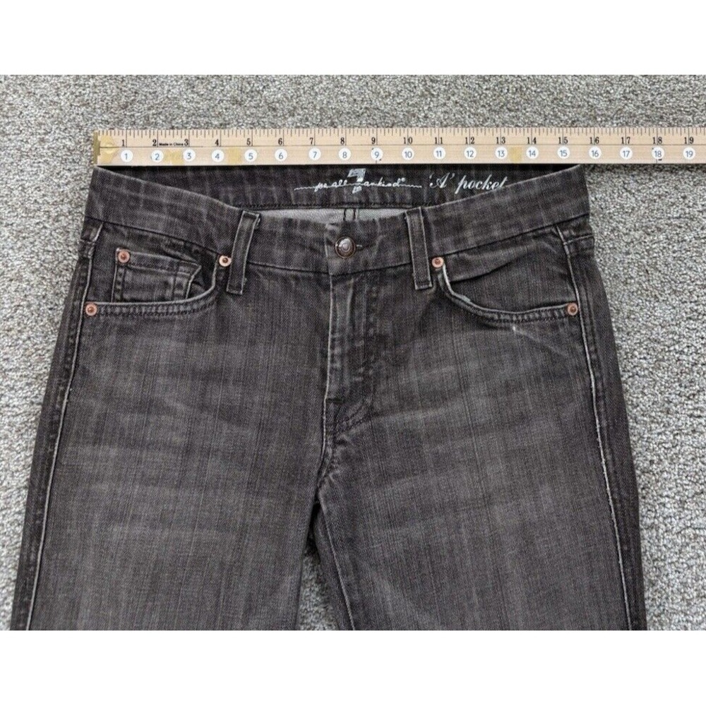 7 for All Mankind 'A' Pocket Jeans Womens‎ 28 Brown Flared Stretch Boho Festival - Picture 10 of 14